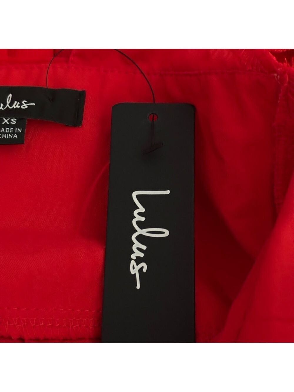 Lulus Red Chiffon Midi Dress XS NWT/Flutter Sleeves, V-Neck, Wedding Guest Ready - Picture 6 of 8